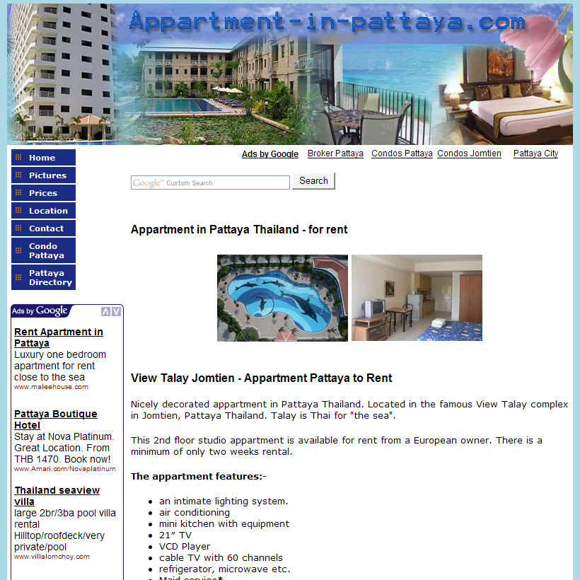 Appartment in Pattaya Thailand