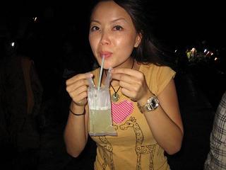 thai girl with drink thai girl with drink